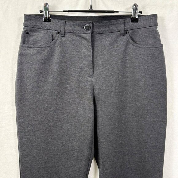 Chicos So Slimming Peyton Pants Womens Sz 0.5 (6) Dark Gray Ponte Knit Tapered - Picture 9 of 11